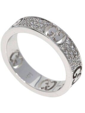 Gucci Icon Full Diamond Ring 18k White Gold